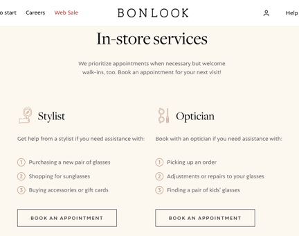 How Bonlook embeds YCBM links