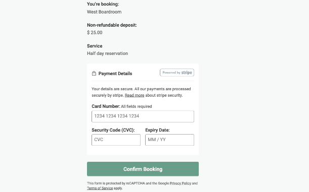 Payment page